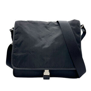 Prada crossbody shoulder bag black nylon